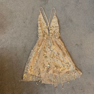 Champagne Bejeweled Romper